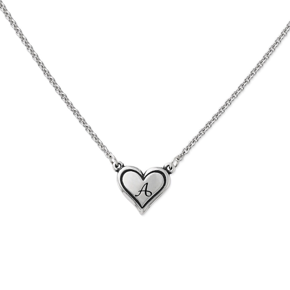 James Avery Delicate Heart “A” Necklace - 20”